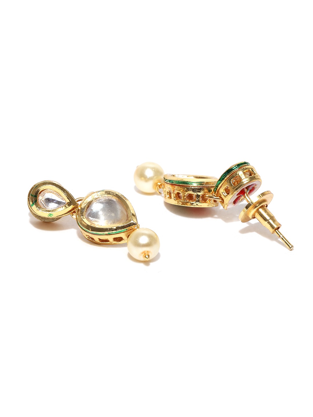 YouBella Multicoloured Stone-Studded Beaded Jewellery Set